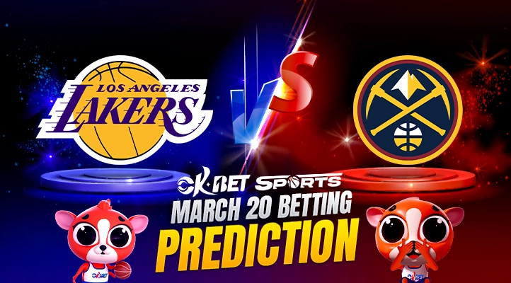 logo matchup nuggets vs lakers on march 20
