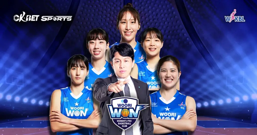 Woori Bank Wibee Team Members with Head Coach